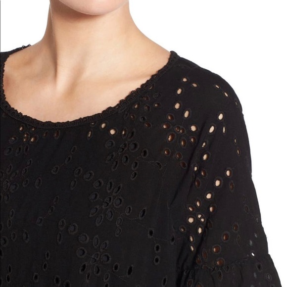 Velvet by Graham & Spencer Eyelet Peplum Top - Picture 9 of 9